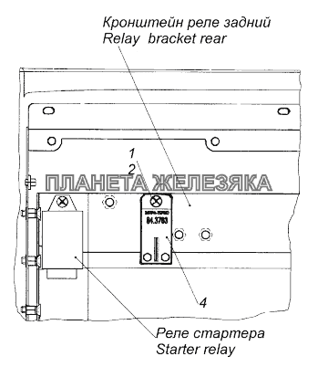 6520-3740001 Установка блока управления ЭФУ КамАЗ-43118 (Евро 4)