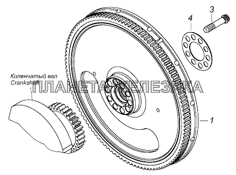 740.60-1005100-20 Установка маховика КамАЗ-43118 (Евро 4)
