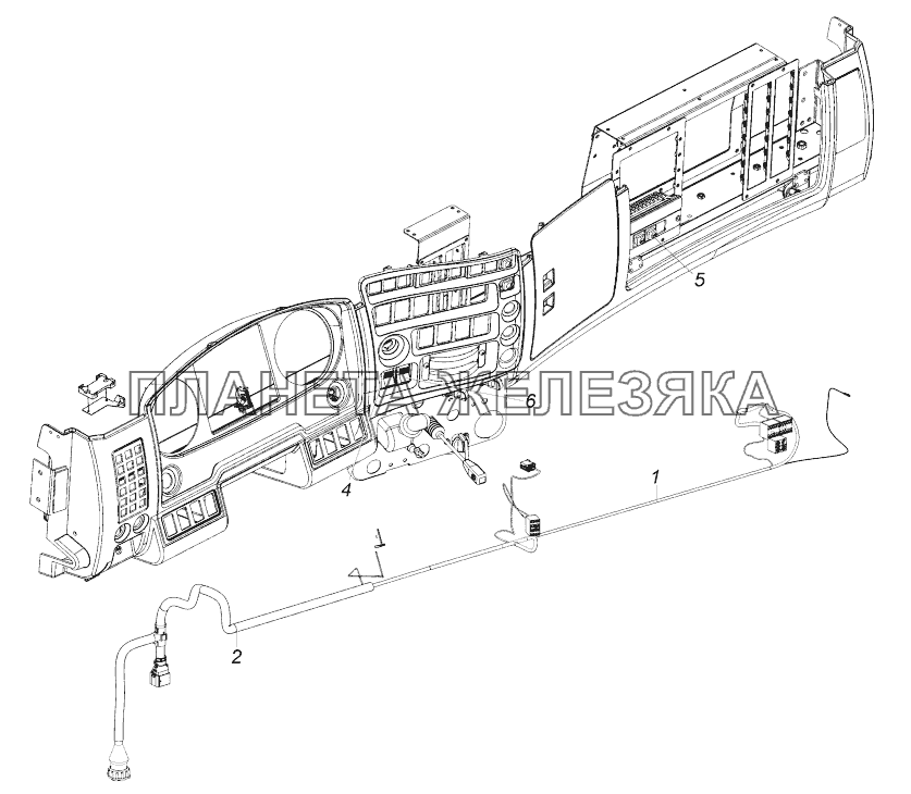 43253-4000120-10 АБС. Расположение на панели приборов КамАЗ-43118 (Евро 4)