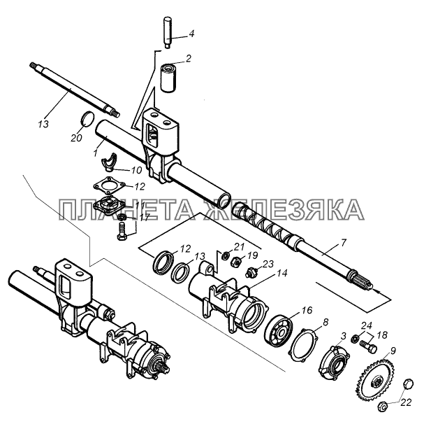 4310-4511010 Тросоукладчик лебедки в сборе КамАЗ-43118 (Евро 4)