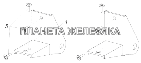 65115-5001005 Установка элементов задней подвески кабины КамАЗ-43118 (Евро 4)