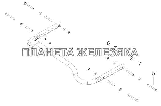 53205-5114250 Установка усилителя противоударного КамАЗ-43118 (Евро 4)