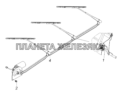 6520-5205001 Установка стеклоочистителя КамАЗ-43118 (Евро 4)