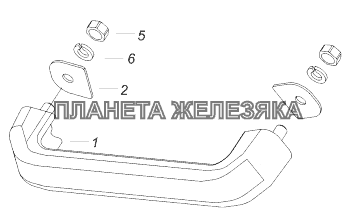 53205-5310001 Установка ручки передка КамАЗ-43118 (Евро 4)