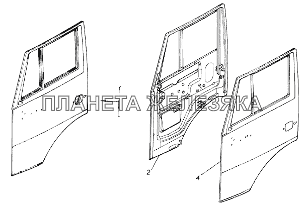 53205-6100015 Дверь левая КамАЗ-43118 (Евро 4)