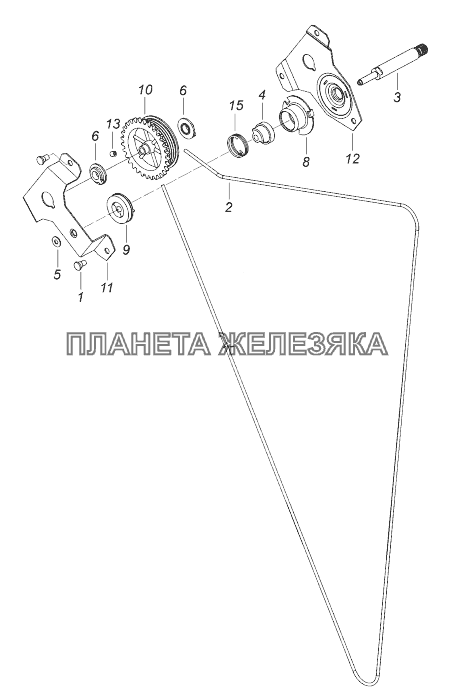 65115-6104030 Механизм стеклоподъемника двери КамАЗ-43118 (Евро 4)