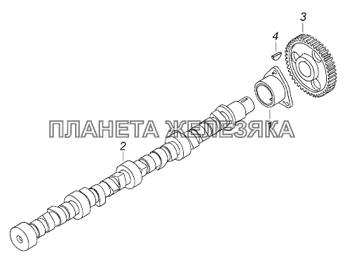 740.21-1006010 Распределительный вал КамАЗ-43118 (Евро 4)