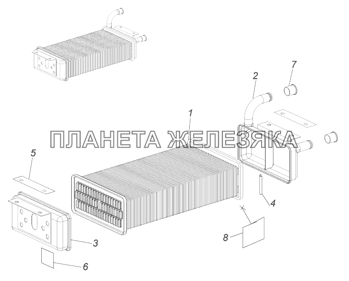 4308-8101060 Радиатор отопителя КамАЗ-43118 (Евро 4)