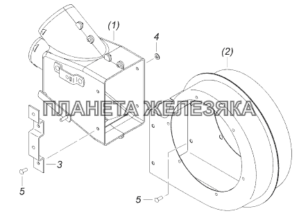 5320-8118027 Улитка вентилятора с распределителем левая КамАЗ-43118 (Евро 4)