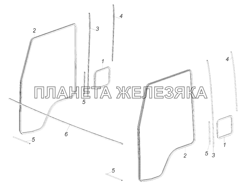 53205-8212300 Установка окантовок и уплотнителей КамАЗ-43118 (Евро 4)