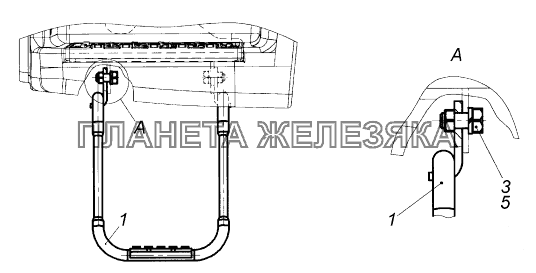 65115-8405020 Установка подножки дополнительной КамАЗ-43118 (Евро 4)