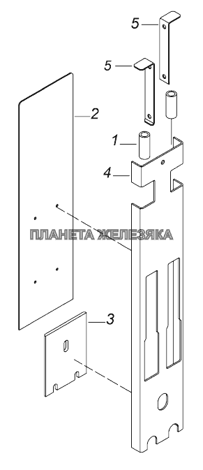 53215-8502060-73 Стойка средняя КамАЗ-43118 (Евро 4)