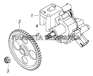 740.60-1011010 Масляный насос с шестерней КамАЗ-43118 (Евро 4)