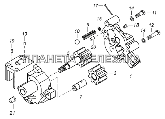 740.11-1011014-02 Насос масляный КамАЗ-43118 (Евро 4)