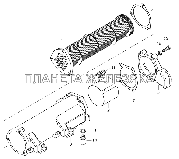 740.90-1013200 Теплообменник маслянный КамАЗ-43118 (Евро 4)