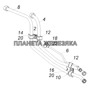 65115-1104004-70 Установка топливопроводов КамАЗ-43118 (Евро 4)