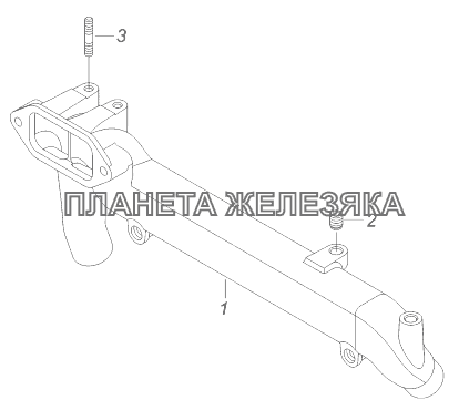 7406.1115110-20 Тройник КамАЗ-43118 (Евро 4)