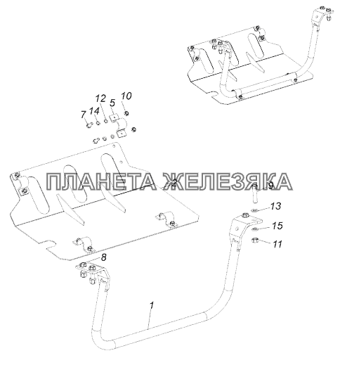 43118-1301500 Установка кожуха защитного радиатора КамАЗ-43118 (Евро 4)