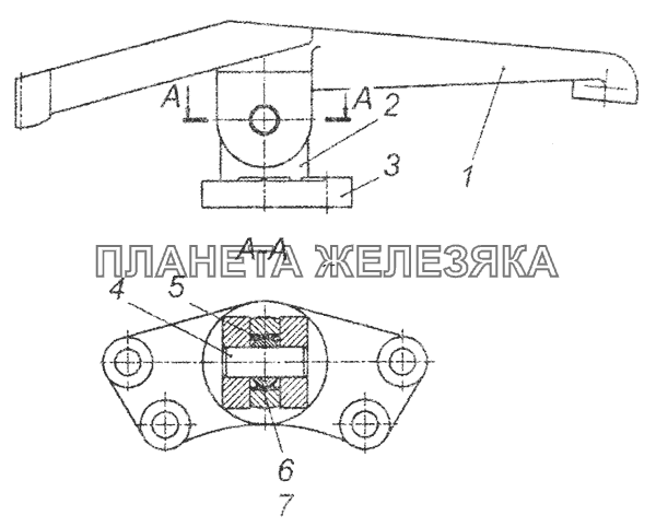 4308-1601010 Вилка выключения сцепления КамАЗ-43253 (Часть-1)