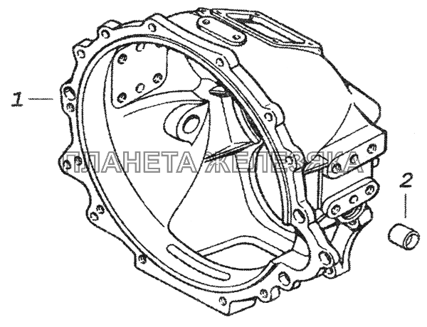 17.1601010-10 Картер сцепления КамАЗ-43253 (Часть-1)