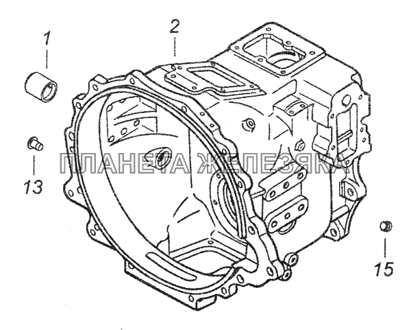 15.1770030 Картер делителя передач с втулками КамАЗ-43253 (Часть-1)