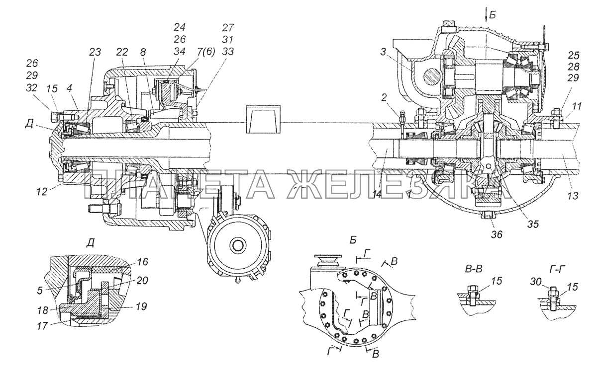 43253-2400025-50 Мост задний КамАЗ-43253 (Часть-1)