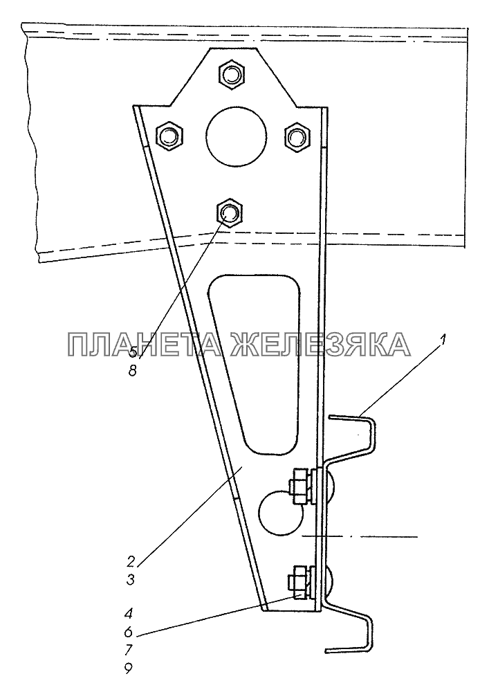 53212-2804003 Установка заднего буфера КамАЗ-43253 (Часть-1)