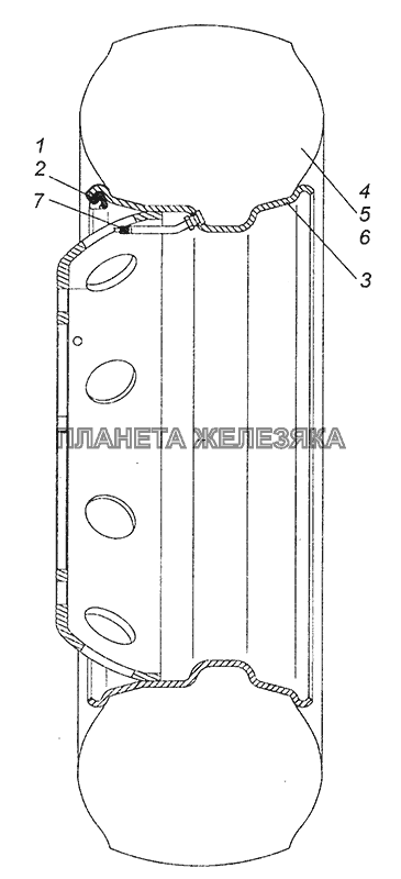 65116-3101011 Колесо 8,25x22,5 стальное с шиной КамАЗ-43253 (Часть-1)