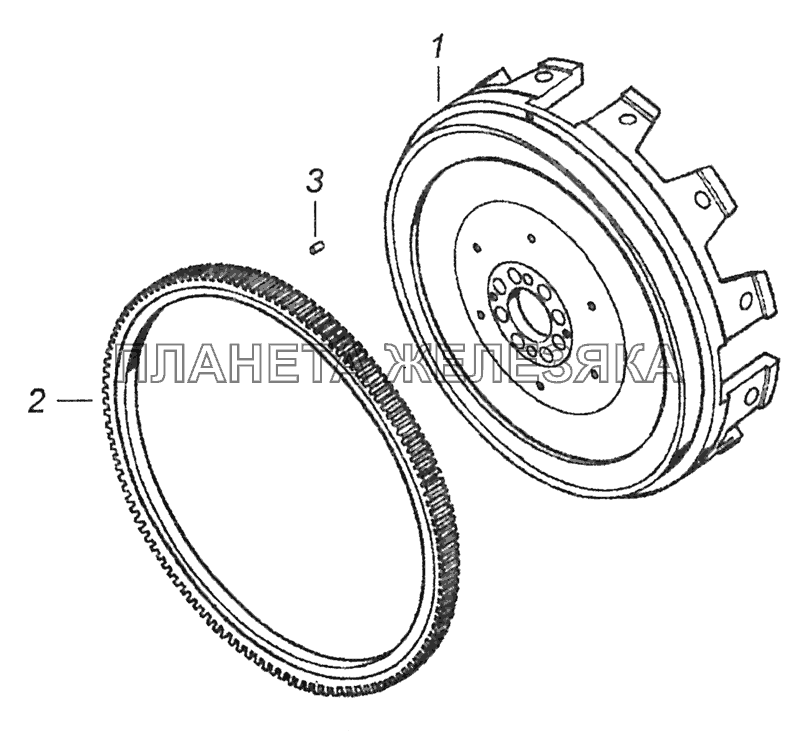 7405.1005116 Маховик КамАЗ-43253 (Часть-1)