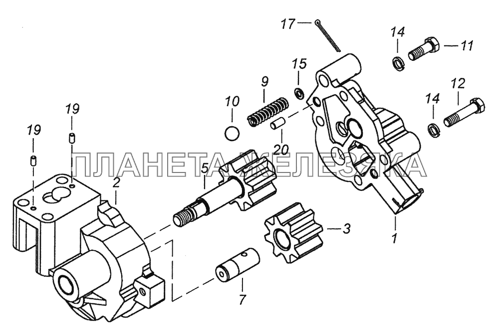 740.11-1011014-02 Насос масляный КамАЗ-43253 (Часть-1)