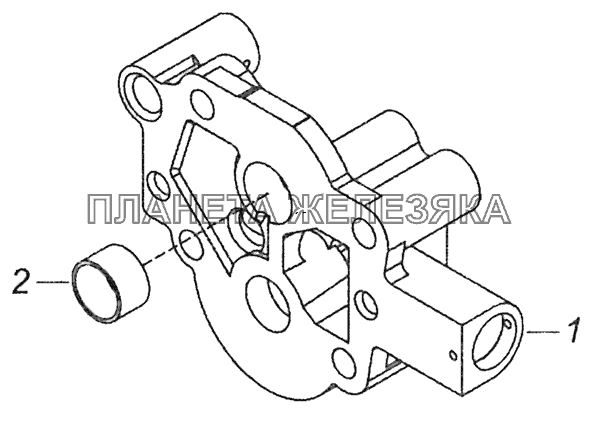 740.11-1011019-01 Крышка масляного насоса КамАЗ-43253 (Часть-1)