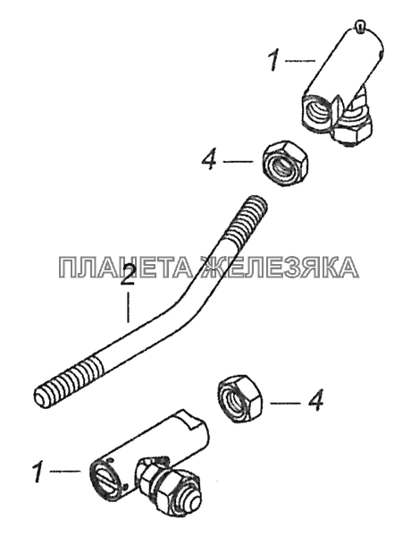 7406.1108050 Тяга привода управления регулятором КамАЗ-43253 (Часть-1)