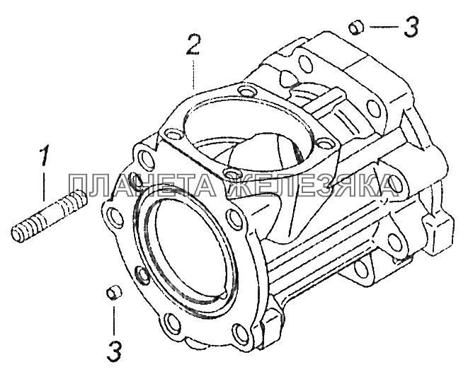 4310-3401716 Корпус углового редуктора механизма рулевого управления КамАЗ-43253 (Часть-2)