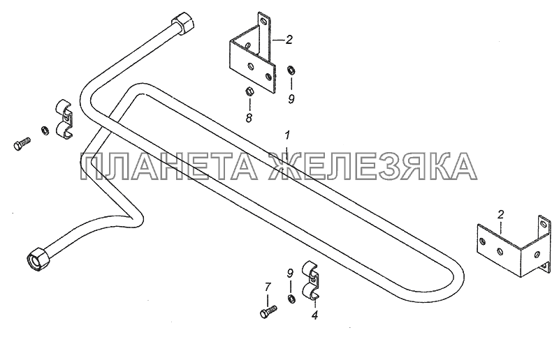 65115-3506180-82 Установка охладителя КамАЗ-43253 (Часть-2)