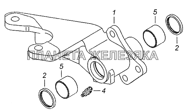 5511-3502121-10 Кронштейн тормозной камеры и разжимного кулака КамАЗ-43253 (Часть-2)