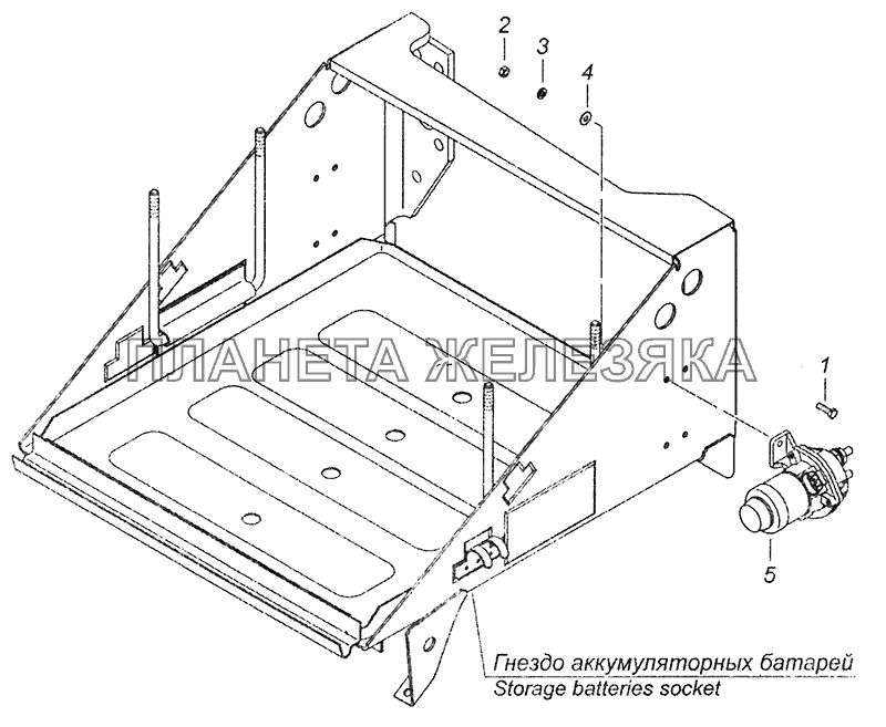 5320-3737001-01 Установка малогабаритного выключателя массы КамАЗ-43253 (Часть-2)