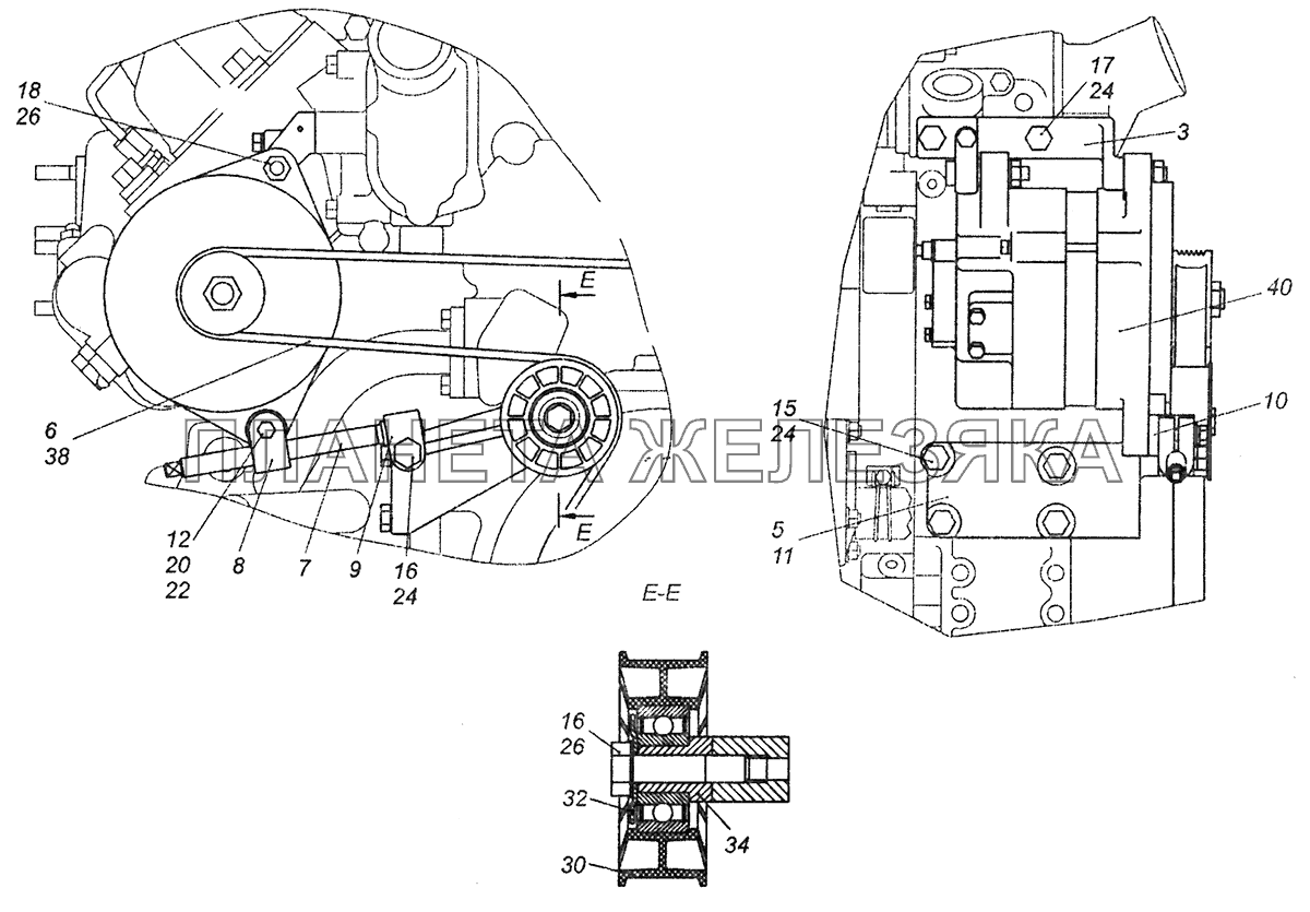 7406.3701002-30 Установка генератора КамАЗ-43253 (Часть-2)