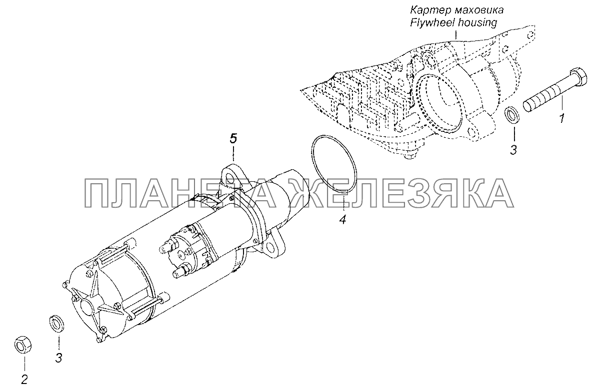 740.13-3708005 Установка стартера КамАЗ-43253 (Часть-2)