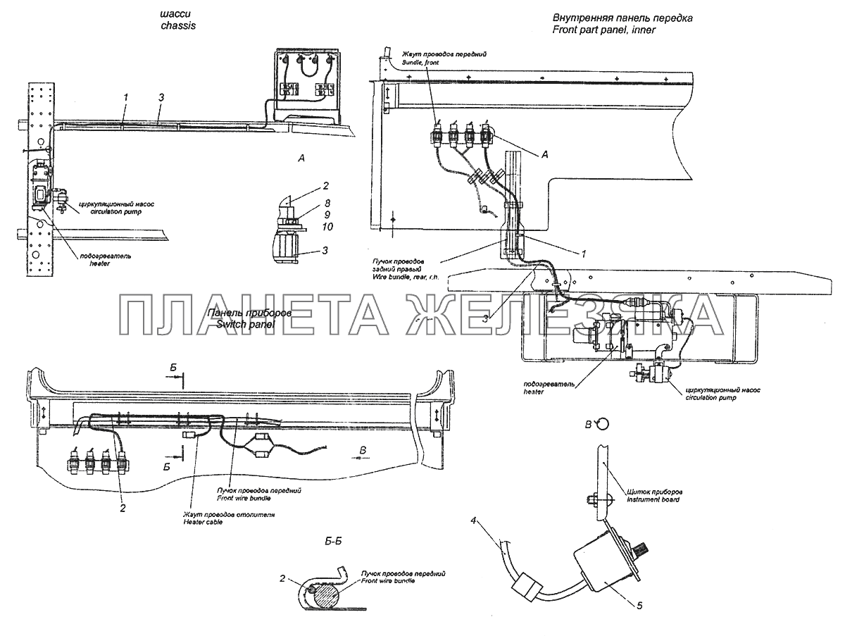 65115-3741001 Установка электрооборудования подогревателя КамАЗ-43253 (Часть-2) 65115-3741001 Установка электрооборудования подогревателя КамАЗ-43253 (Часть-2)