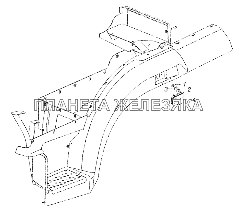 5480-3726001 Установка бокового повторителя указателя поворота КамАЗ-43253 (Часть-2)