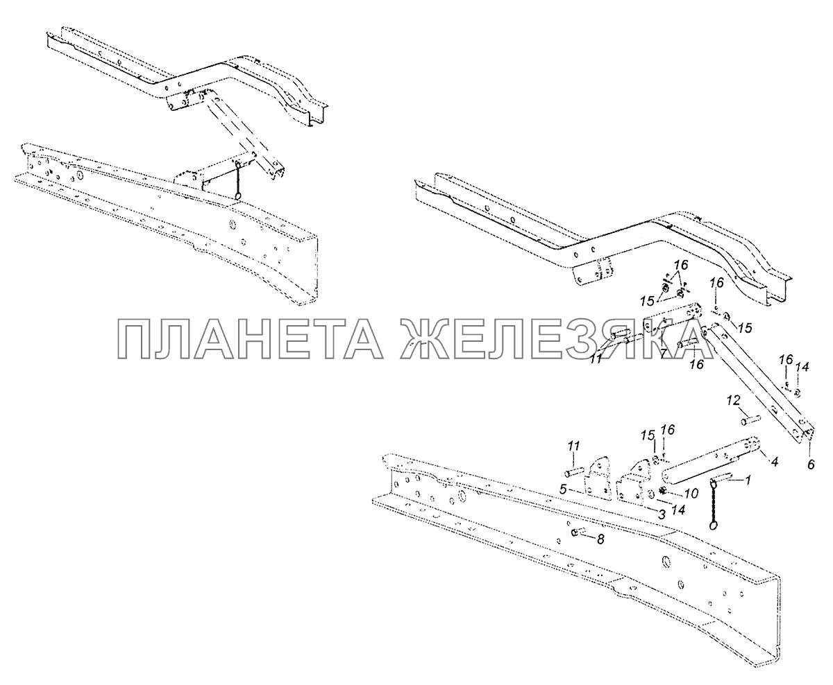 43114-5002051-10 Установка ограничителя подъема кабины КамАЗ-43253 (Часть-2) 43114-5002051-10 Установка ограничителя подъема кабины КамАЗ-43253 (Часть-2)