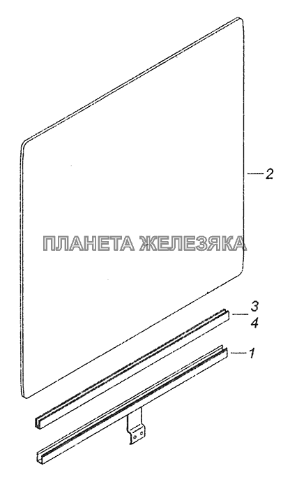 53205-6103210 Стекло двери опускное КамАЗ-43253 (Часть-2)