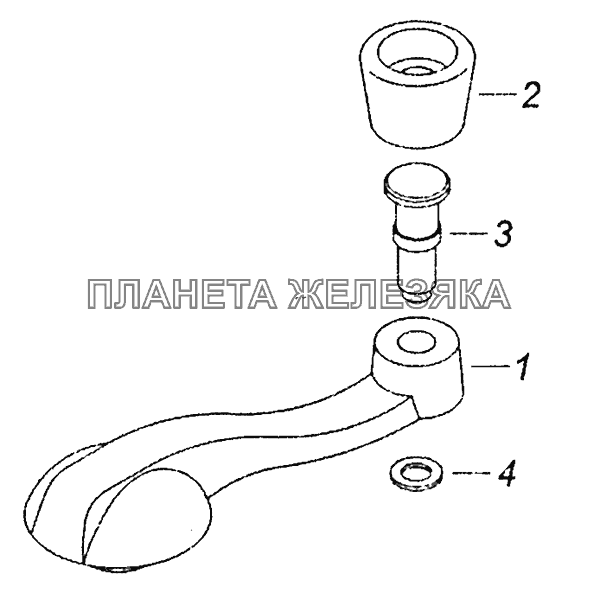 5320-6104060 Ручка стеклоподъемника КамАЗ-43253 (Часть-2)