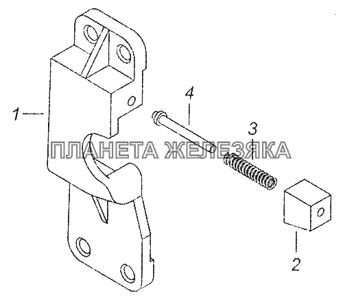 5320-6105035-10 Фиксатор замка левый КамАЗ-43253 (Часть-2) 5320-6105035-10 Фиксатор замка левый КамАЗ-43253 (Часть-2)