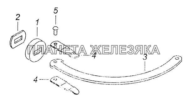 5320-6106083 Ограничитель двери КамАЗ-43253 (Часть-2)