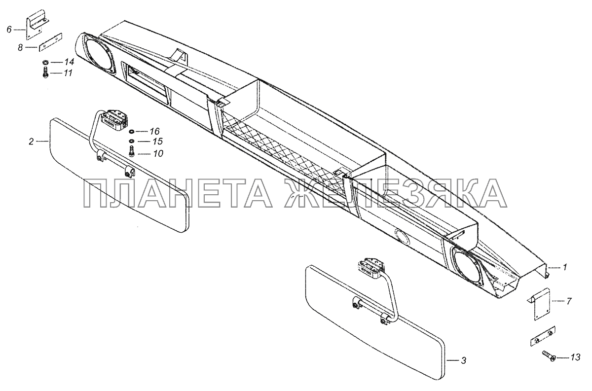 53205-8213005 Установка надоконной полки и противосолнечных козырьков КамАЗ-43253 (Часть-2)