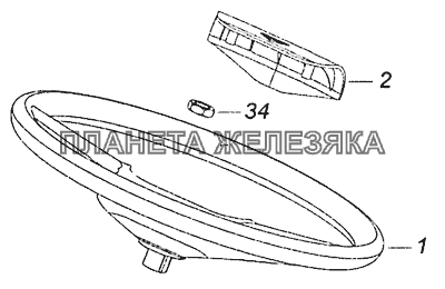 6520-3400002-19 Установка рулевого колеса КамАЗ-43253, 43255 (Евро-4)