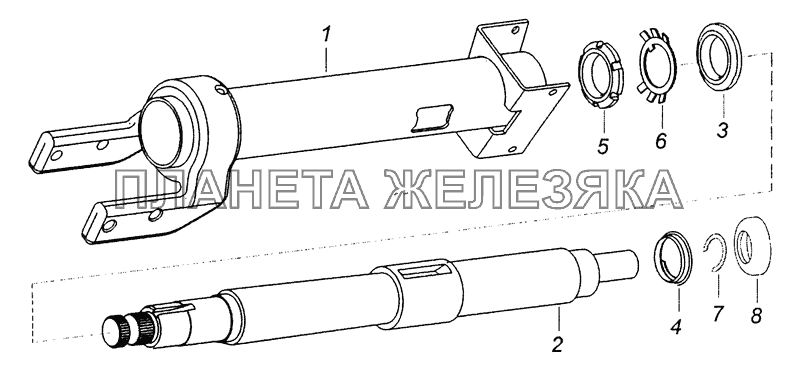 6520-3444010-19 Колонка рулевого управления КамАЗ-43253, 43255 (Евро-4)