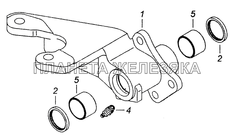 5511-3502121-10 Кронштейн тормозной камеры и разжимного кулака КамАЗ-43253, 43255 (Евро-4)