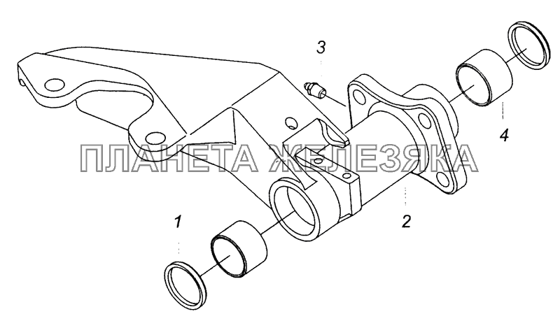 43253-3502121 Кронштейн тормозной камеры и разжимного кулака КамАЗ-43253, 43255 (Евро-4)